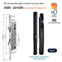 YRHAND A216 3D Face recognition lock Tuya wifi fechadura eletronico digital Waterpoof Visual intercom keyless unlock Sliding Smart Door Lock