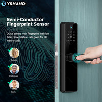 B2pro-Tuya App Biometric Smart Door Lock With Camera,with 4585 mortise,Electric Fingerprint Door Lock Security Intelligent Lock for Hotel Apartment