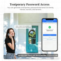 X9PRO-TUYA Wi-Fi App Fingerprint Smart Door Lock with Camera,Keyless Entry Door Lock with 4585 Mortise with 5-in-1 Unlock Methods,for Home,Office,Apartment