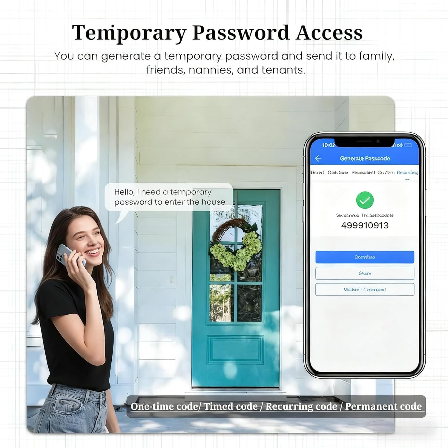 X9PRO-TUYA Wi-Fi App Fingerprint Smart Door Lock with Camera,Keyless Entry Door Lock with 4585 Mortise with 5-in-1 Unlock Methods,for Home,Office,Apartment