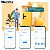 H03-Fingerprint Smart Door Lock with 4585 mortise,Anti-theft Biometric Password Door Lock,Tuya App Control,Backup Key, IC Card Unlock