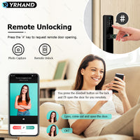 B2pro-Tuya App Biometric Smart Door Lock With Camera,with 4585 mortise,Electric Fingerprint Door Lock Security Intelligent Lock for Hotel Apartment