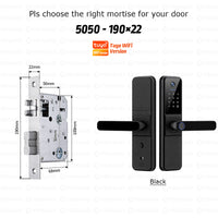 YRHAND H01PRO fechadura eletronica Tuya Wifi Digital Electronic Smart Door Lock With Biometric Camera Fingerprint IP66 Smart Lock