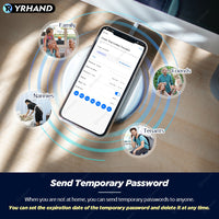 YRHAND A216 3D Face recognition lock Tuya wifi fechadura eletronico digital Waterpoof Visual intercom keyless unlock Sliding Smart Door Lock