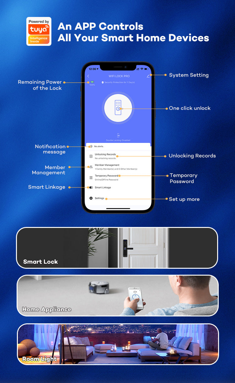A233 —— Tuya Wifi Security door lock