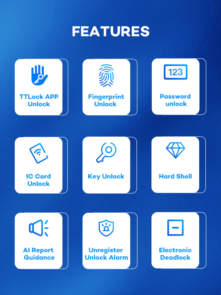 A270 TTLock Wifi smart electronic door lock with biometric fingerprint smart card code key USB unlocking