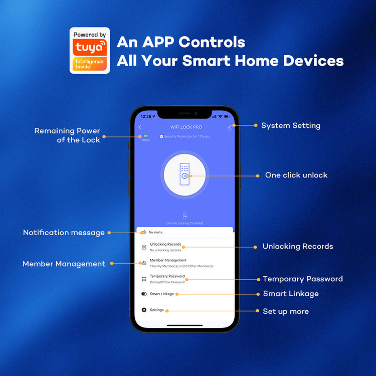 A270 —— Tuya Wifi Electronic Smart Door Lock