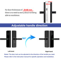 B2pro-Tuya App Biometric Smart Door Lock With Camera,with 4585 mortise,Electric Fingerprint Door Lock Security Intelligent Lock for Hotel Apartment