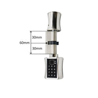 C001D-Adjustable Electronic Fingerprint Smart Door Lock,Smart Cylinder Lock with Tuya App Remote Control,with Password / Key Unlock
