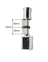 C001D-Adjustable Electronic Fingerprint Smart Door Lock,Smart Cylinder Lock with Tuya App Remote Control,with Password / Key Unlock
