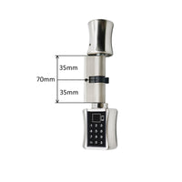 C001D-Adjustable Electronic Fingerprint Smart Door Lock,Smart Cylinder Lock with Tuya App Remote Control,with Password / Key Unlock