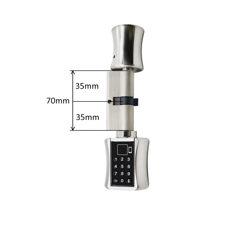 C001D-Adjustable Electronic Fingerprint Smart Door Lock,Smart Cylinder Lock with Tuya App Remote Control,with Password / Key Unlock