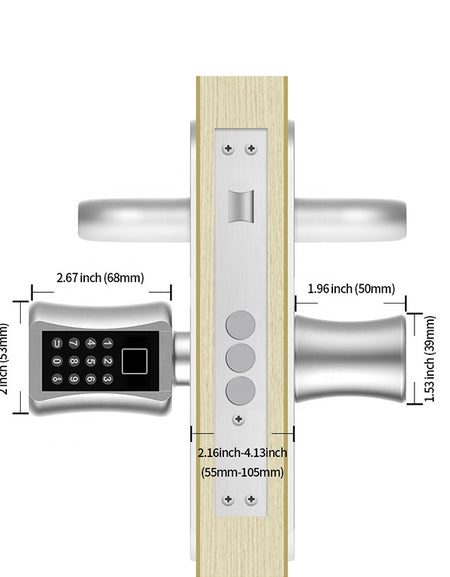 Biometric Fingerprint Smart Cylinder Lock Digital Keypad Code Keyless Lock For Home