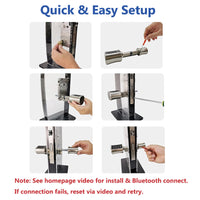C001D-Adjustable Electronic Fingerprint Smart Door Lock,Smart Cylinder Lock with Tuya App Remote Control,with Password / Key Unlock