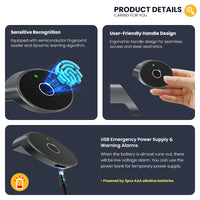 C200-Fingerprint Cabinet Lock for Home / Office,Smart Biometric Keyless Hidden File Drawer Wardrobe Lock, Anti-theft Electronic Cabinet Locks for Liquor Cabinet Locker Drawer Cupboard Desk