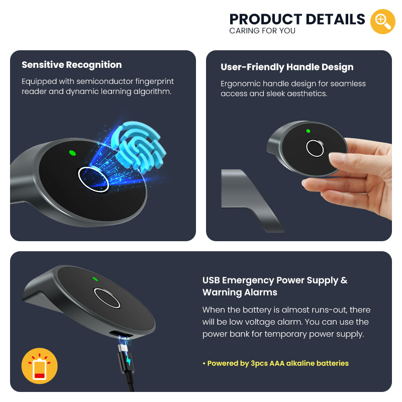 C200-Fingerprint Cabinet Lock for Home / Office,Smart Biometric Keyless Hidden File Drawer Wardrobe Lock, Anti-theft Electronic Cabinet Locks for Liquor Cabinet Locker Drawer Cupboard Desk