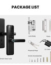 DG01-New Fingerprint Smart Door Lock with 4585 Mortise,5-in-1 Unlock Methods Keyless Door Lock, Secure Keyless Entry, Interchangeable Handles Left and Right,TTLock App Remote Control