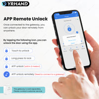 DG01-New TTLock App Biometric Smart Door Lock with Handle,Keyless Entry Door Lock,Electronic anti-lock Button,Adjustable Handle Direction, Fingerprint Smart Locks for Front Door