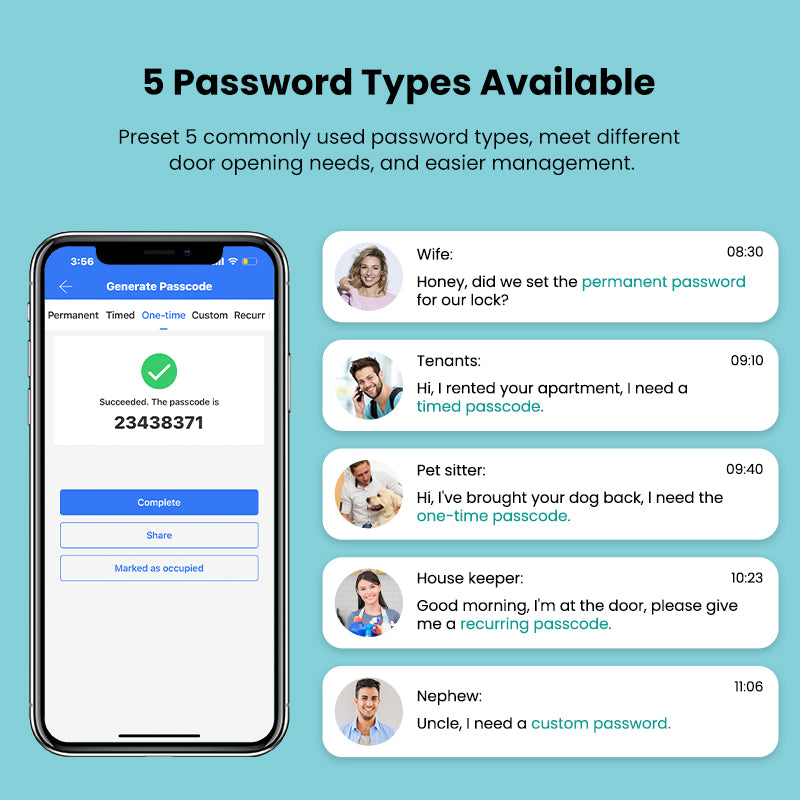 DG01-New Fingerprint Smart Door Lock with 4585 Mortise,5-in-1 Unlock Methods Keyless Door Lock, Secure Keyless Entry, Interchangeable Handles Left and Right,TTLock App Remote Control