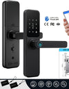 DG01-New TTLock App Biometric Smart Door Lock with Handle,Keyless Entry Door Lock,Electronic anti-lock Button,Adjustable Handle Direction, Fingerprint Smart Locks for Front Door