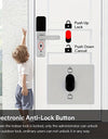 DG01-New Fingerprint Smart Door Lock with 4585 Mortise,5-in-1 Unlock Methods Keyless Door Lock, Secure Keyless Entry, Interchangeable Handles Left and Right,TTLock App Remote Control