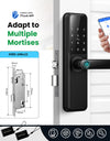 DG01-New Fingerprint Smart Door Lock with 4585 Mortise,5-in-1 Unlock Methods Keyless Door Lock, Secure Keyless Entry, Interchangeable Handles Left and Right,TTLock App Remote Control