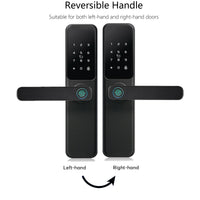 DG01-TTLock App Biometric Fingerprint Smart Door Lock,Adjustable handle direction,Electronic anti-lock Button,Password RFID Card Keyless Security Entry Electronic Smart Lock for Home Apartment