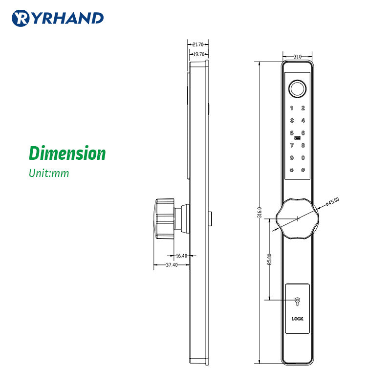 DQ —— TTlock App IP66 waterproof smart lock