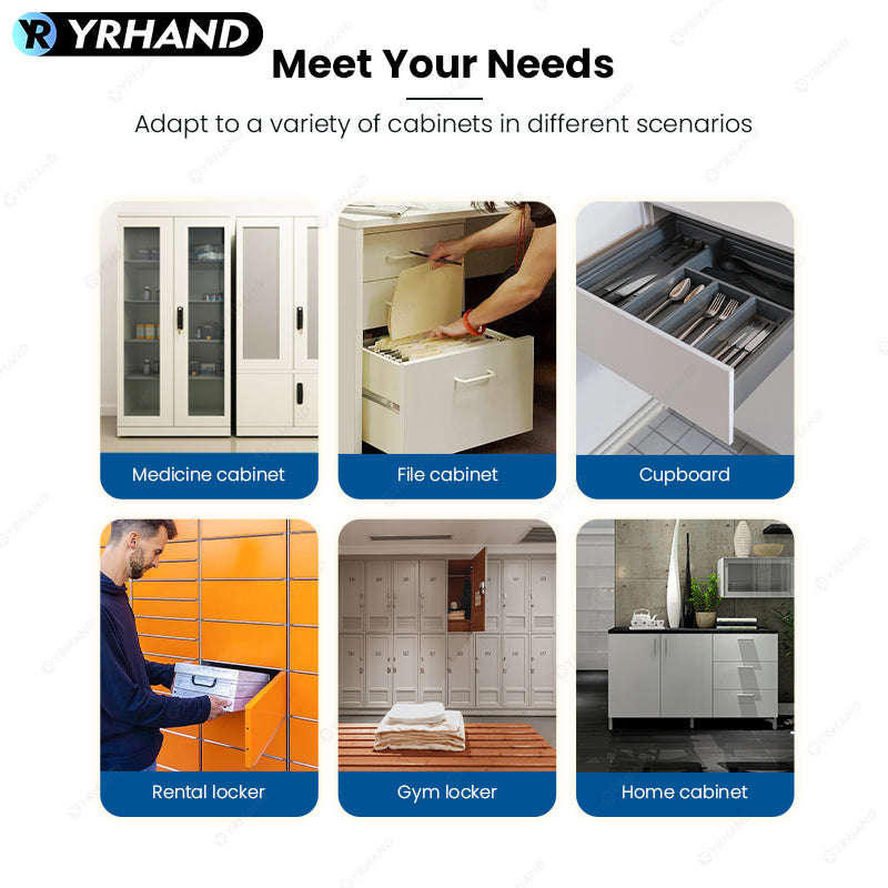 C100-Fingerprint Smart Cabinet Lock,TUYA App Biometric Keyless Entry Remote Access Drawer Filing Cabinet Furniture Cupboard Locks,Black