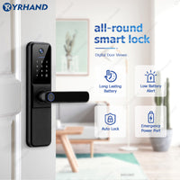 YRHAND H01PRO fechadura eletronica Tuya Wifi Digital Electronic Smart Door Lock With Biometric Camera Fingerprint IP66 Smart Lock