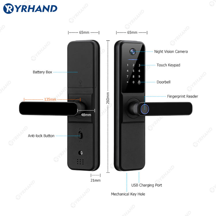 H01 —— IP66 waterproof Electronic Door Lock Tuya