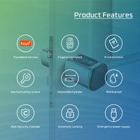 Euro Profile Lock Body Tuya APP Fingerprint Smart lock