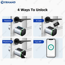 K1P-YRHAND Cylinder Electronic Smart Door Lock FRID Card Digital Password Keyless Security Entry Smart Lock Tuya App Control