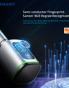 K1F-YRHAND Tuya App Cylinder Electronic Smart Door Lock Fingerprint FRID Card Mechanical Key Unlock