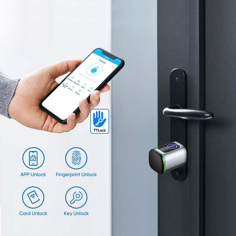 K1F-YRHAND New Adjustable Replacement Fingerprint Electronic Door lock FRID Card Keyless Smart Cylinder Lock TTlock App Remote Control