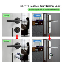 K1F-YRHAND New Adjustable Replacement Fingerprint Electronic Door lock FRID Card Keyless Smart Cylinder Lock TTlock App Remote Control