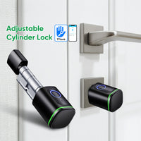 K1F-YRHAND New Adjustable Replacement Fingerprint Electronic Door lock FRID Card Keyless Smart Cylinder Lock TTlock App Remote Control