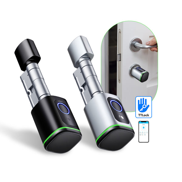 K1F-YRHAND New Adjustable Replacement Fingerprint Electronic Door lock FRID Card Keyless Smart Cylinder Lock TTlock App Remote Control
