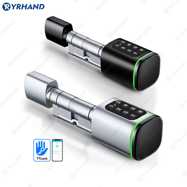 K1P-New Adjustable Replacement Electronic Door lock Digital Password Keypad FRID Card Keyless Smart Cylinder Lock TTLock App Remote Control