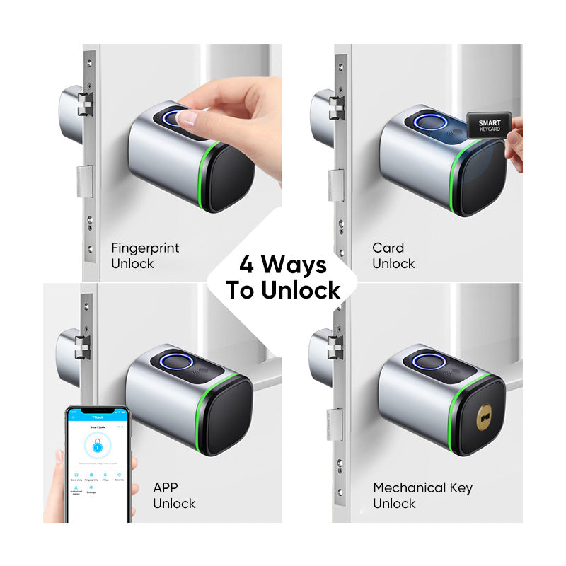 K1F-YRHAND New Adjustable Replacement Fingerprint Electronic Door lock FRID Card Keyless Smart Cylinder Lock TTlock App Remote Control