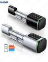 K1P-YRHAND Cylinder Electronic Smart Door Lock FRID Card Digital Password Keyless Security Entry Smart Lock Tuya App Control