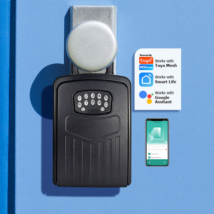 K4 Waterproof Smart Key Storage Secret Box with Code Tuya APP Unlocking Wall Mounted lock