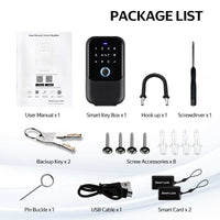 K5-YRHAND Smart Lock Box,Wireless Smart Key Lockbox with TUYA APP Control,Fingerprint, Manual Keys, Access Card,Passcodes Unlock, IPX5 ,Bluetooth Key Box for Home & Office & Garage