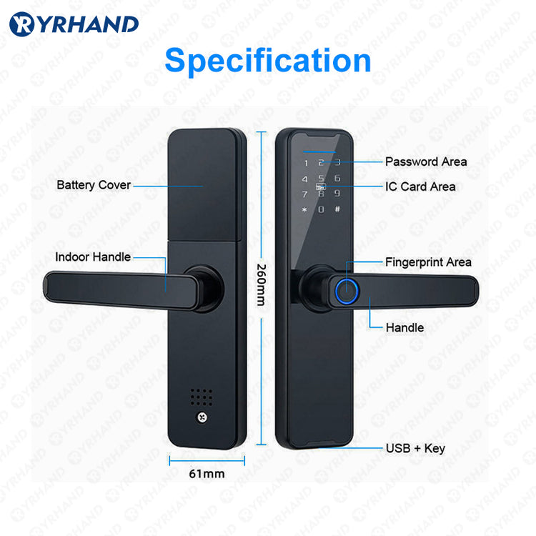 K7 —— New Glass Intelligent Fingerprint samrt Lock