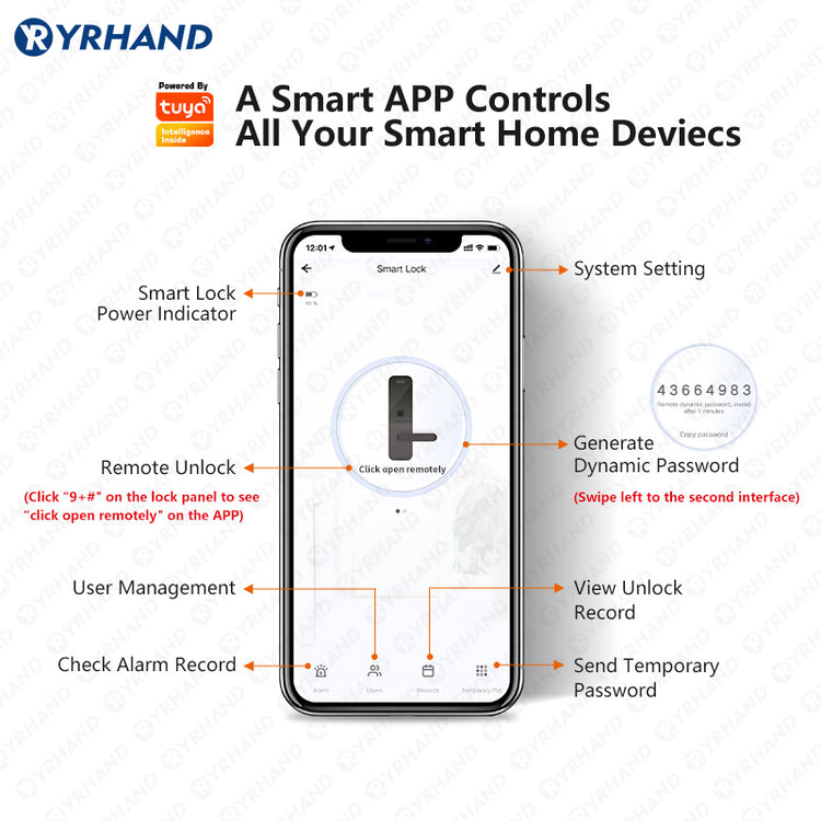 K7 —— New Glass Intelligent Fingerprint samrt Lock