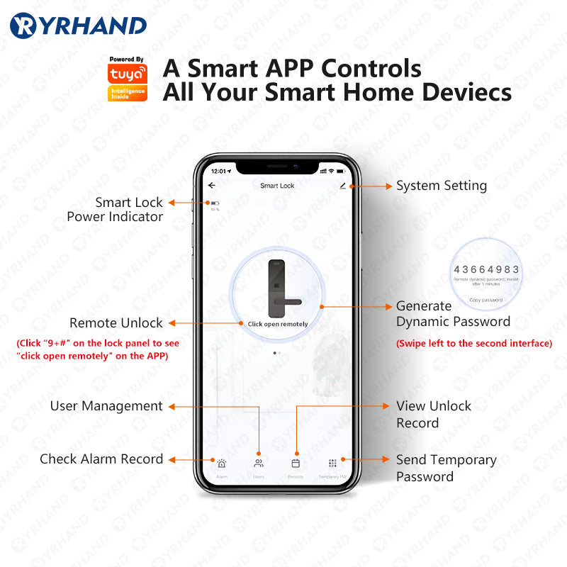 K7 —— New Glass Intelligent Fingerprint samrt Lock