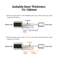 Cylinder Electronic Smart Door Lock Tuya APP