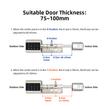 Cylinder Electronic Smart Door Lock Tuya APP