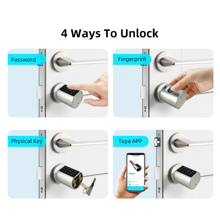 Cylinder Electronic Smart Door Lock Tuya APP