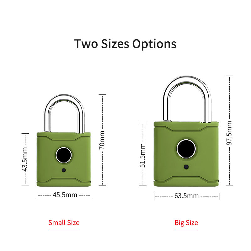 Waterproof Portable Fingerprint Smart PadLock